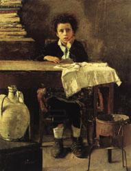 Antonio Mancini The Poor Schoolboy China oil painting art